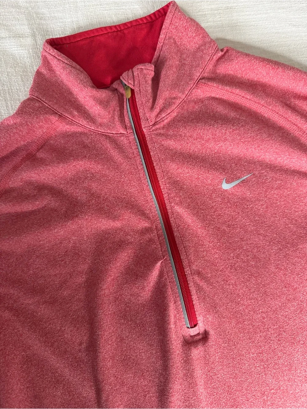 Nike Women’s Heathered Pink Quarter-Zip Pullover
